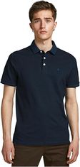 Jack&Jones Pánske polo triko JJEPAULOS Slim Fit 12136668 Dark Navy (Veľkosť XXL)