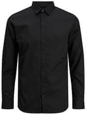 Jack&Jones Plus Pánska košeľa JJJOE Slim Fit 12200623 Black (Veľkosť 4XL)