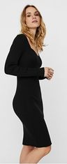 Vero Moda Dámske šaty VMWILLOW Slim Fit 10250951 Black (Veľkosť L)