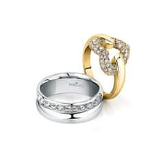 Morellato Romantický pozlátený prsteň z ocele Bagliori SAVO280 (Obvod 54 mm)