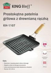 KINGHoff KINGHOFF KH-1107 24 cm liatinová grilovacia panvica