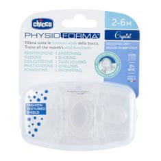 Chicco Cumlík Physio Luxe celosilikónový 2-6m crystal 2 ks