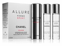 Chanel Allure Homme Sport Cologne - EDC 20 ml (plnitelný flakón) + náplň 2 x 20 ml
