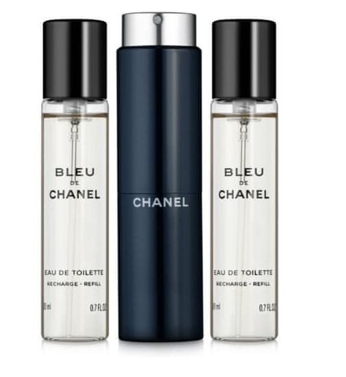 Chanel Bleu De Chanel - EDT (3 x 20 ml) + plnitelný flakon