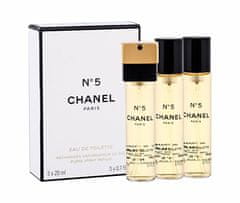 Chanel No. 5 - toaletná voda s rozprašovačom - náplň (3 x 20 ml) 60 ml