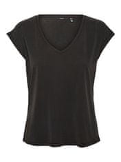 Vero Moda Dámske tričko VMFILLI Relaxed Fit 10247666 Black (Veľkosť XS)