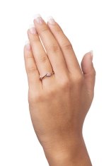 Brilio Zásnubný prsteň z bieleho zlata 226 001 00995 07 (Obvod 57 mm)