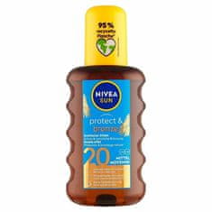 Nivea Olej na opaľovanie v spreji podporujúce zhnednutie SPF 20 Sun (Protect & Bronze Oil) 200 ml