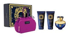 Versace Pour Femme Dylan Blue – EDP 100 ml + telové mlieko 100 ml + sprchový gél 100 ml + kozmetická taštičk