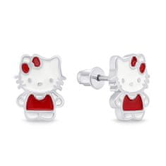 Brilio Silver Roztomilé strieborné náušnice Hello Kitty EA712W