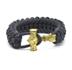 Cordell Šedý paracord náramok Thorovo kladivo - Mjoelnir