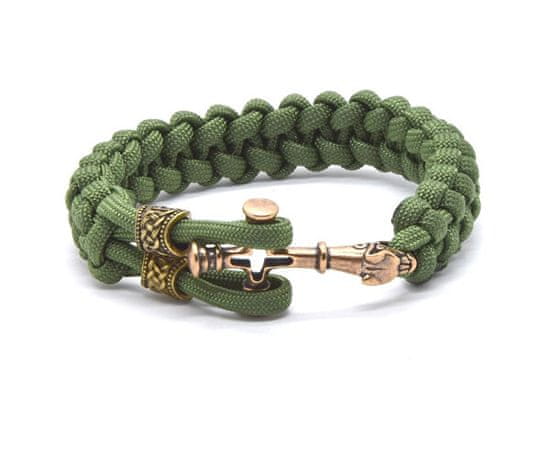 Cordell Moderný paracord náramok Wolf Cross Bronze