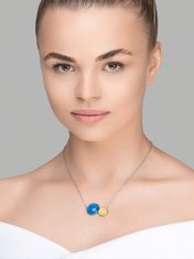 Preciosa Nadčasový oceľový náhrdelník Flash s českým krištáľom Preciosa 7438 59