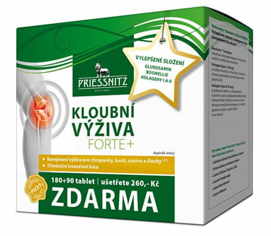 Simply you Priessnitz kĺbová výživa Forte + kolagény 180 tbl. + 90 tbl. ZADARMO