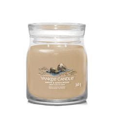 Yankee Candle Aromatická sviečka Signature sklo stredná Amber & Sandalwood 368 g