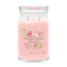 Yankee Candle Aromatická sviečka Signature sklo veľké Fresh Cut Rose s 567 g