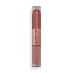 Makeup Revolution Obojstranné tekuté očné tiene ( Double Up Liquid Shadow) 4,4 ml (Odtieň Tranquillity Blue)