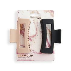 Makeup Revolution Škripce do vlasov Nude/Black (Rectangle Matte Clip) 2 ks