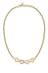 Morellato Pôvabný pozlátený náhrdelník so srdiečkami Bagliori SAVO23