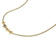 Morellato Pôvabný pozlátený náhrdelník so srdiečkami Bagliori SAVO23