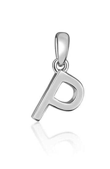 JVD Minimalistický strieborný prívesok písmeno "P" SVLP0948XH2000P