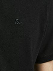 Jack&Jones Pánske polo triko JJEPAULOS Slim Fit 12136668 Black (Veľkosť XL)
