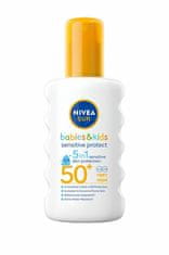 Nivea Detský sprej na opaľovanie SPF 50+ Sun Kids (Sensitive Protect & Care Sun Spray) 200 ml