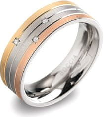 Boccia Titanium Titánový prsteň s briliantmi 0135-02 (Obvod 54 mm)
