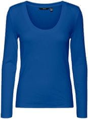 Vero Moda Dámske tričko VMKISS Tight Fit 10290319 Beaucoup Blue (Veľkosť XS)