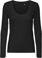Vero Moda Dámske tričko VMKISS Tight Fit 10290319 Black (Veľkosť L)