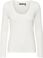 Vero Moda Dámske tričko VMKISS Tight Fit 10290319 Snow White (Veľkosť L)