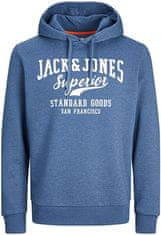 Jack&Jones Pánska mikina JJELOGO Regular Fit 12238250 Ensign Blue (Veľkosť M)