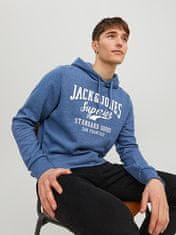 Jack&Jones Pánska mikina JJELOGO Regular Fit 12238250 Ensign Blue (Veľkosť M)