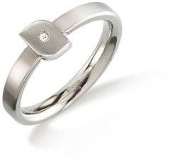 Boccia Titanium Titánový prsteň s diamantom 0141-02 (Obvod 54 mm)