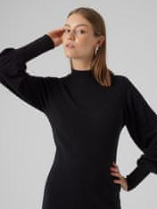 Vero Moda Dámske šaty VMHOLLYKARISPUFF Slim Fit 10290665 Black (Veľkosť S)