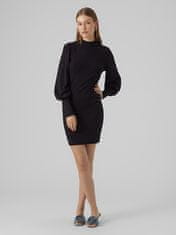 Vero Moda Dámske šaty VMHOLLYKARISPUFF Slim Fit 10290665 Black (Veľkosť S)