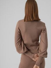 Vero Moda Dámske šaty VMHOLLYKARISPUFF Slim Fit 10290665 Brown Lentil (Veľkosť XS)