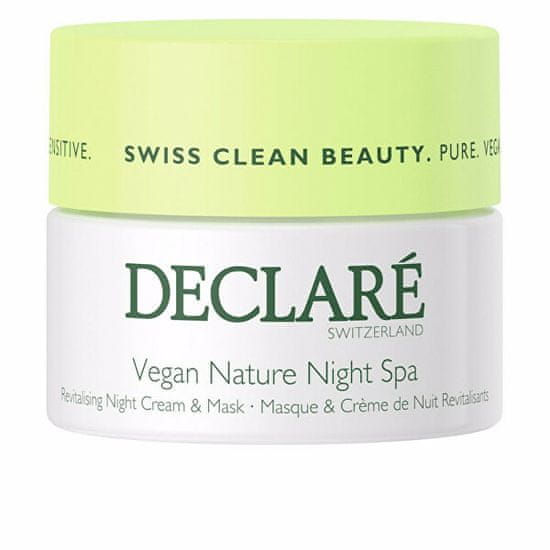 Declare Nočný revitalizačný pleťový krém a maska pre citlivú pleť Vegan Nature Night Spa ( Revita l ising Cr