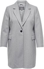 Only Carmakoma Dámsky kabát CARNANCY 15295413 Light Grey Melange (Veľkosť XL)