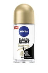 Nivea Guľôčkový antiperspirant bez alkoholu Invisible Black & White Silky Smooth 50 ml