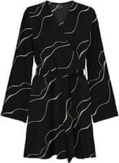 Vero Moda Dámske šaty VMMERLE Regular Fit 10295426 Black (Veľkosť XS)
