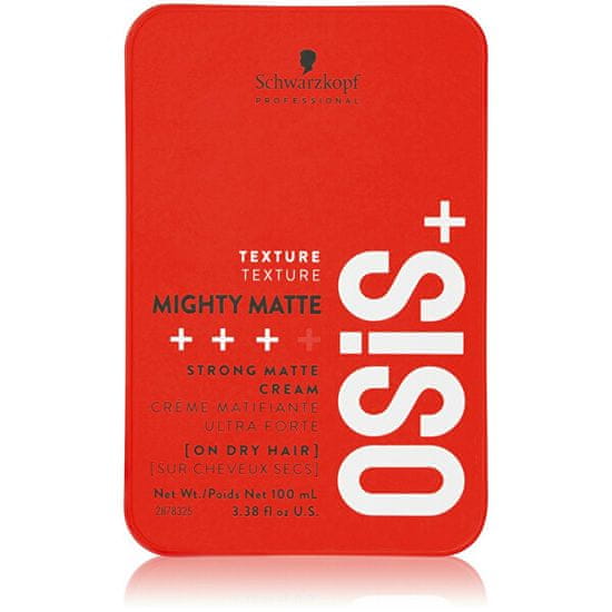 Schwarzkopf Prof. Silný zmatňujúci krém na vlasy OSiS Mighty Matte ( Strong Matte Cream) 100 ml