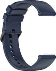 4wrist Univerzální silikonový řemínek se černou sponou 22 mm - Dark Blue