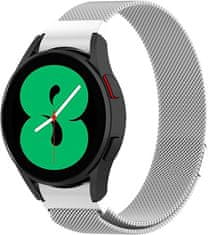 4wrist Milánský tah s magnetickým zapínáním pro Samsung Galaxy Watch 6/5/4 - Silver