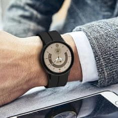 4wrist Silikonový řemínek s černou sponou pro Samsung Galaxy Watch 6/5/4 - White