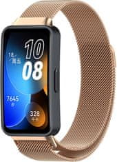 4wrist Milánský tah s magnetickým zapínáním pro Huawei Watch Band 8 - Rose Gold