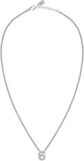La Petite Story Oceľový náhrdelník "6" s kryštálmi LPS10AQK06