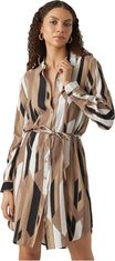 Vero Moda Dámske šaty VMNUNA Regular Fit 10295475 Brown Lentil (Veľkosť XS)