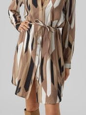 Vero Moda Dámske šaty VMNUNA Regular Fit 10295475 Brown Lentil (Veľkosť XS)