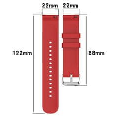 4wrist Univerzální silikonový řemínek se stříbrnou sponou 22 mm - White